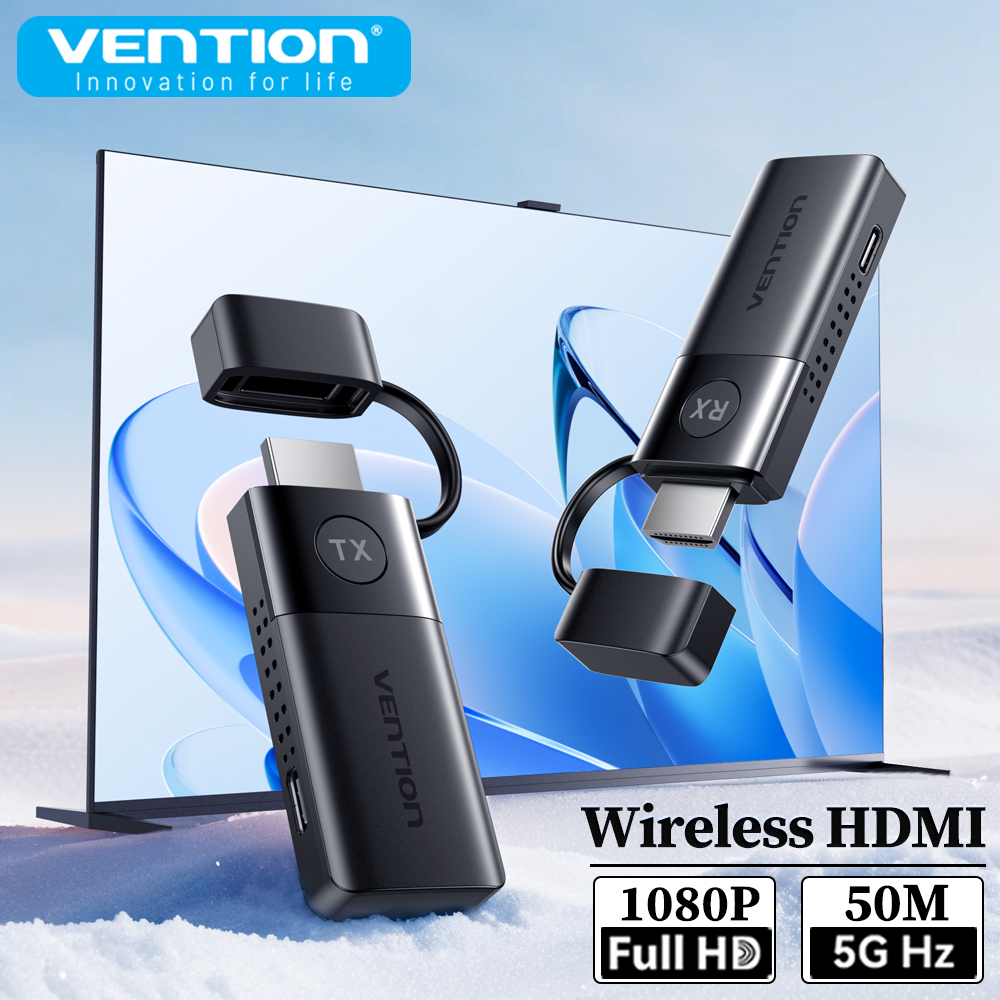 Home Cinema Wireless - Vention เครื่องส่งสัญญาณและตัวรับสัญญาณ HDMI ไร้สาย 1080P @