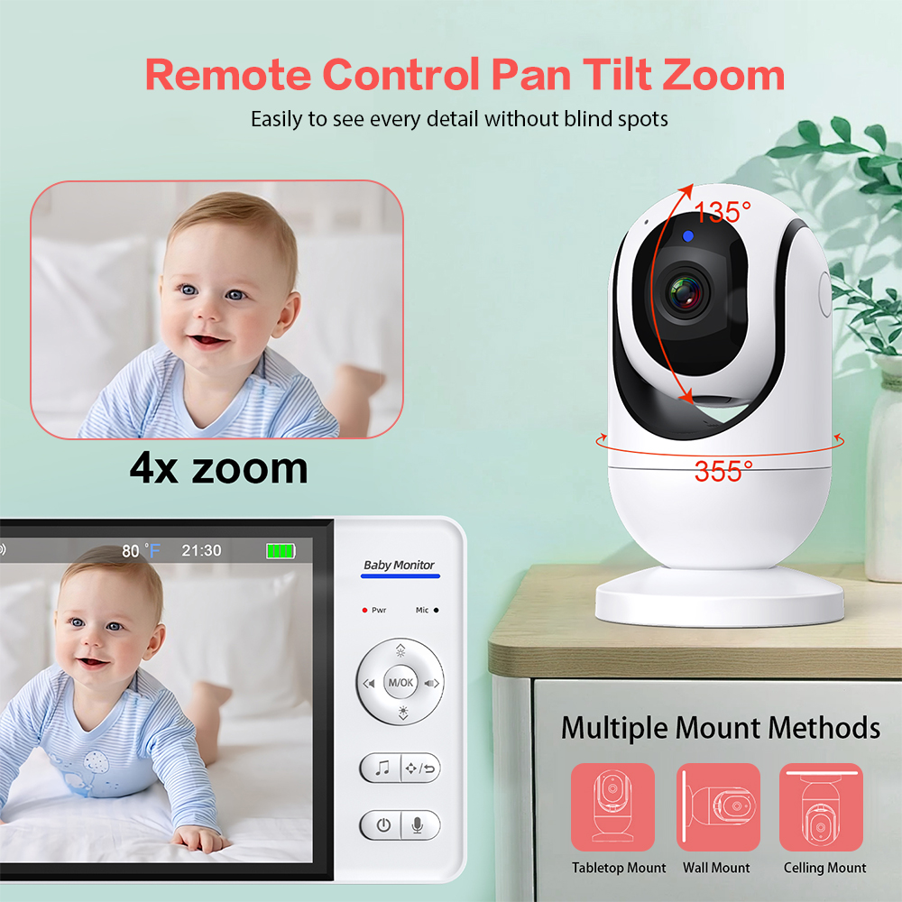 Video Baby Monitor 7 ''1080P H - Home Cinema Wireless บทวิจารณ์และราคา