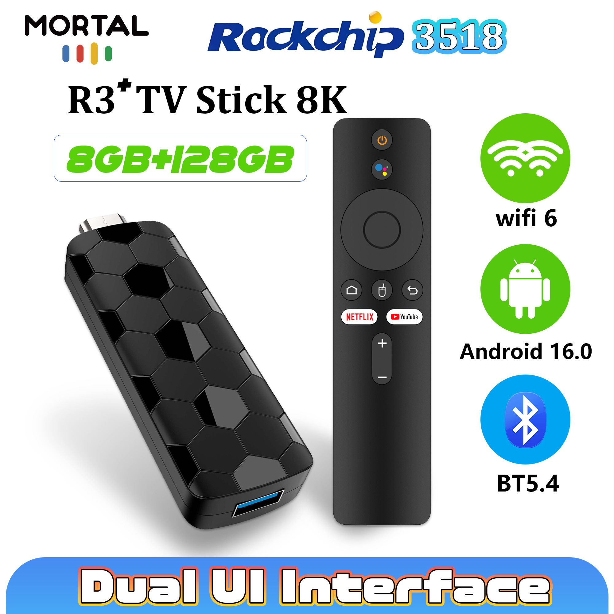 Mortal R3+ TV Stick Android 16 - Home Cinema Tv บทวิจารณ์และราคา