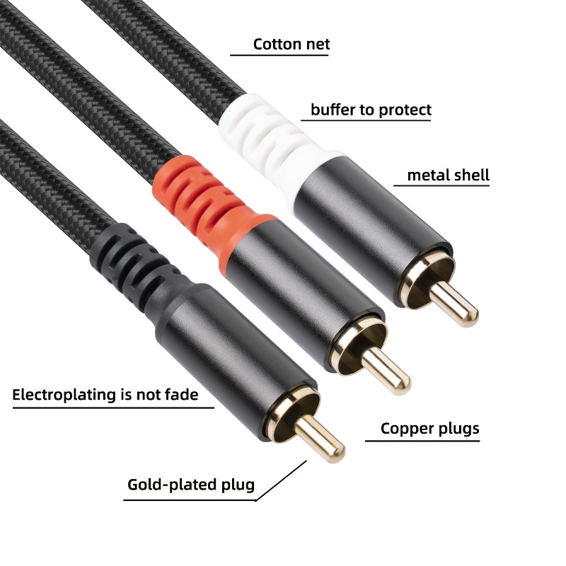 1/2/3M 1 RCA ชาย 2 สายสัญญาณเส - Audio Home Cinema บทวิจารณ์และราคา